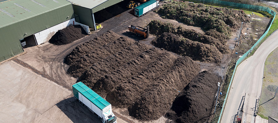 A.W Jenkinson Woodwaste Compost Wind Rows